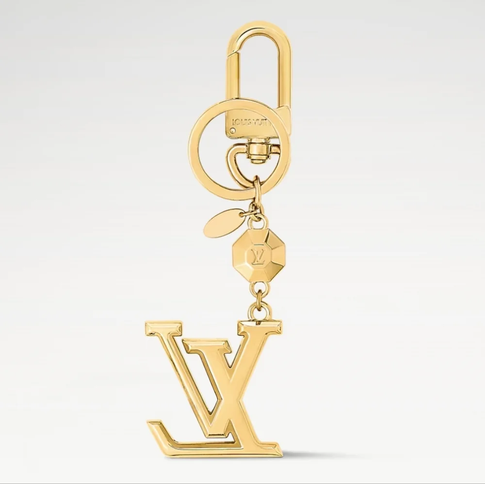 Authentic Louis Vuitton M65216 LV Facettes Bag Charm & Key Holder Chain FULLSET - Picture 2 of 12